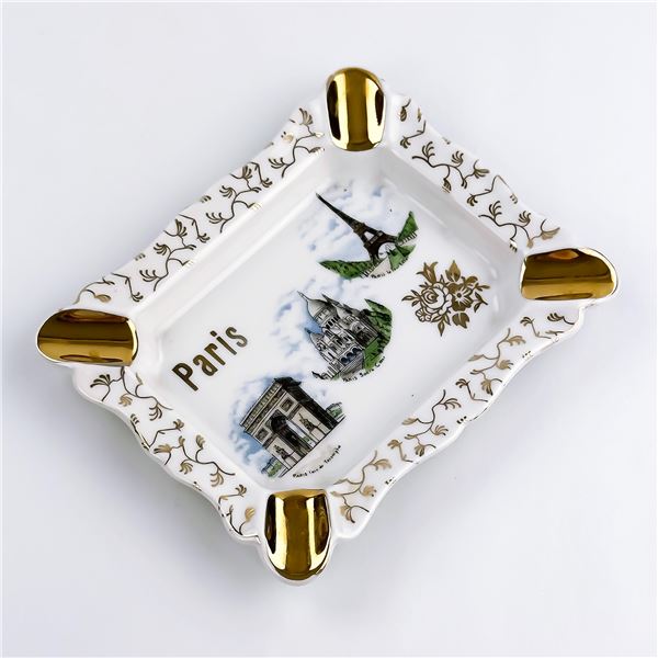 VTG PORCELAIN LIMOGES FRANCE MADE PARIS ASHTRAY