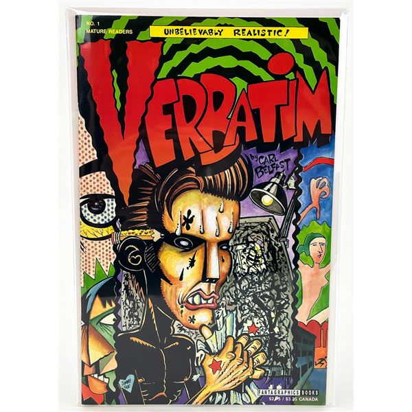 VERBATIM #1 COMIC - FANTAGRAPHICS - CARL BELFAST