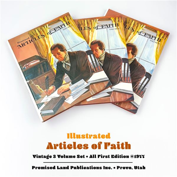 3 VOL. SET ILLUSTRATED ARTICLES OF FAITH - MORMON