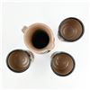 Image 10 : HAND CRAFTED POTTERY PITCHER & GOBLETS - MARKED