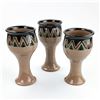 Image 5 : HAND CRAFTED POTTERY PITCHER & GOBLETS - MARKED