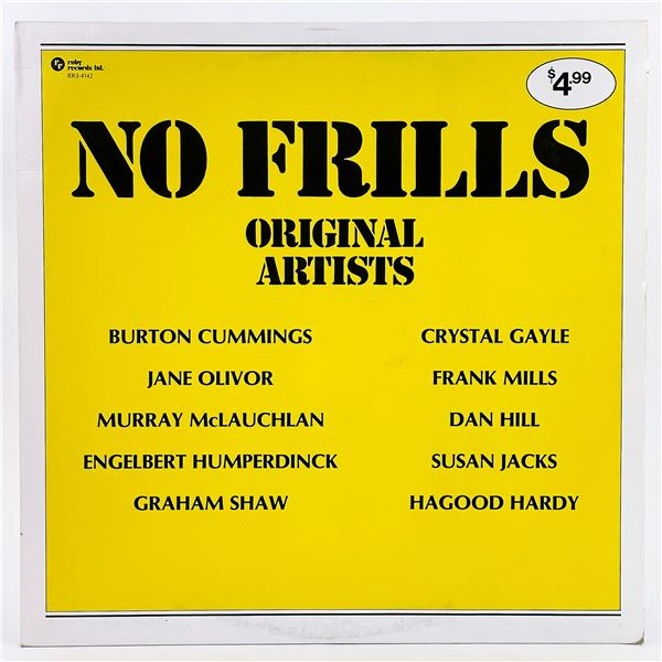VARIOUS - NO FRILLS - ORIGINAL ARTISTS - VINYL RECORD