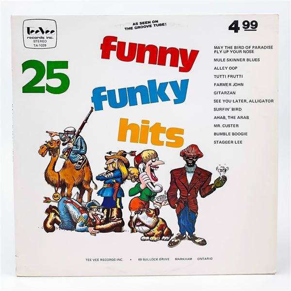 25 FUNNY FUNKY CRAZY KOOKY HITS - TEE VEE RECORD