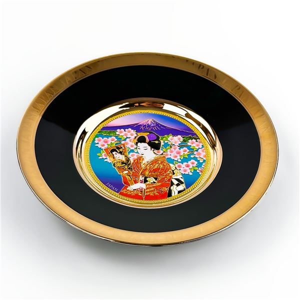 VINTAGE ART OF CHOKIN PORCELAIN GOLD EDGED PLATE