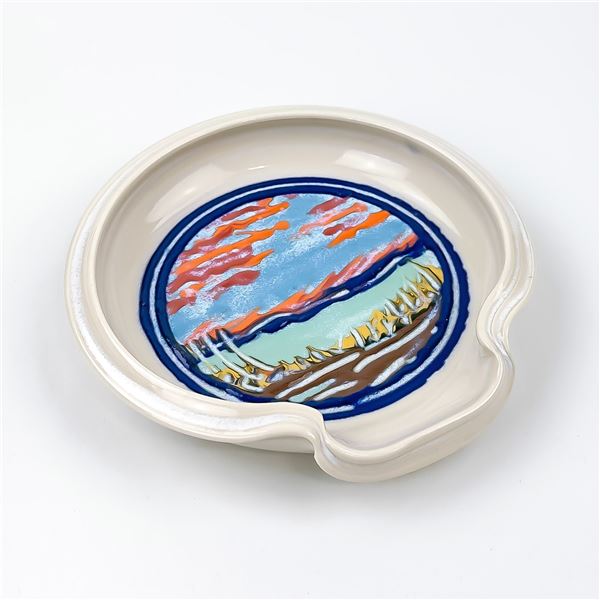 SIGNED MCMILLAN STUDIO ART POTTERY TRINKET DISH