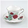 Image 1 : VTG ELIZABETHAN TEA CUP & SAUCER SET - RED ROSES