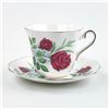 Image 5 : VTG ELIZABETHAN TEA CUP & SAUCER SET - RED ROSES
