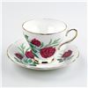 Image 1 : VTG DELPHINE TEA CUP & SAUCER SET - RED ROSES