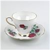 Image 2 : VTG DELPHINE TEA CUP & SAUCER SET - RED ROSES