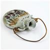 Image 1 : HAND MADE GLAZED  STONEWARE POTTERY WALL FLASK