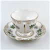 Image 3 : COLCLOUGH TEA CUP & SAUCER SET GREEN GREY LEAVES