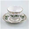 Image 4 : COLCLOUGH TEA CUP & SAUCER SET GREEN GREY LEAVES