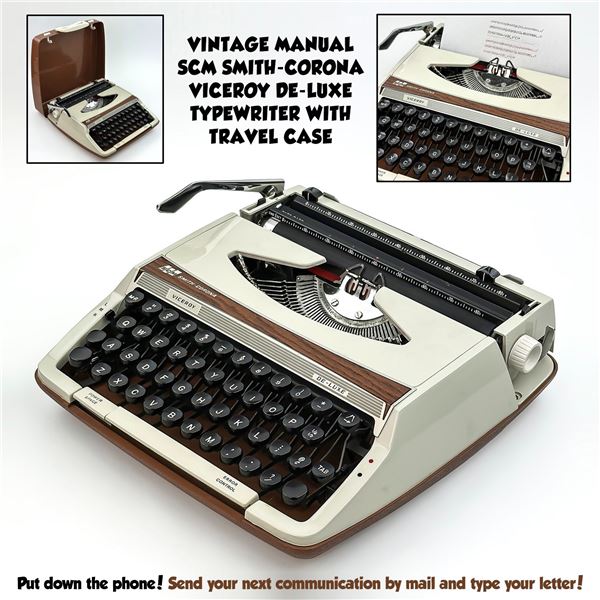 VTG SMITH CORONA SCM VICEROY DELUXE TYPEWRITER