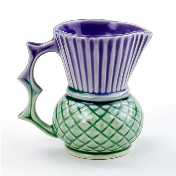 VINTAGE SCOTTISH THISTLE SHAPE CREAMER SCULPTURE