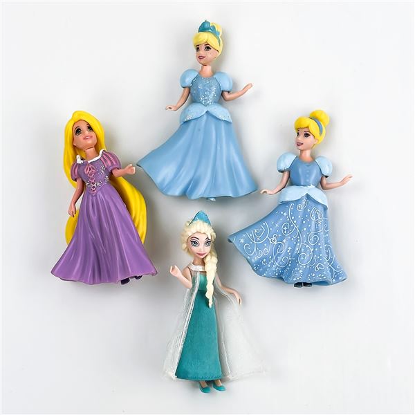 4 TOY DISNEY PRINCESS POLLY POCKET TOY DOLLS