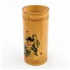 Image 2 : VINTAGE BAMBOO BRUSH POT - VASE OR PENCIL HOLDER