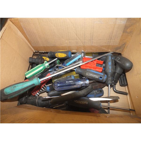 Box Of Assorted Screwdrivers
