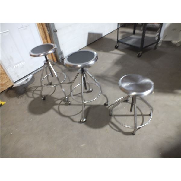 3 Metal Stools