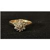 Image 1 : APPROX 14K LADIES CLUSTER RING SET WITH DIAMONDS (.01-.09CT, 2.3G)