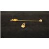 Image 1 : APPROX 18K HEART CHARM & APPROX 14K STICK PIN SET WITH DIAMOND (.15CT, 1.9G)
