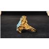 Image 2 : APPROX 18K LADIES RING SET WITH OPAL & DIAMONDS (11.7G)