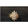 Image 1 : APPROX 14K LADIES CLUSTER RING SET WITH DIAMONDS (.02-.25CT, 6G)