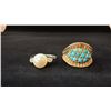 Image 1 : APPROX 14K LADIES RING SET WITH TURQUOISE STONES & APPROX 14K LADIES RING SET WITH PEARLS & DIAMOND