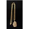 Image 1 : APPROX 10K CHAIN (19") WITH APPROX 4K NUGGET PENDANT (11.6G)