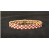 Image 1 : APPROX 14K BRACELET (7") SET WITH RUBIES & DIAMONDS (26.6G)