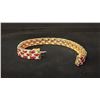 Image 2 : APPROX 14K BRACELET (7") SET WITH RUBIES & DIAMONDS (26.6G)
