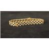 Image 1 : APPROX 14K BRACELET (7") SET WITH SAPPHIRES & DIAMONDS (17.9G)