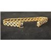 Image 2 : APPROX 14K BRACELET (7") SET WITH SAPPHIRES & DIAMONDS (17.9G)