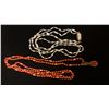 Image 1 : APPROX 14K & PINK CORAL BEAD NECKLACE (42") WITH APPROX 14K+ PEARL ENHANCER SET WITH PINK CORAL &