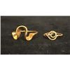 Image 1 : APPROX 14K LADIES SWIRL RING & APPROX 10K LADIES SWIRL RING SET WITH DIAMOND (2.8G)