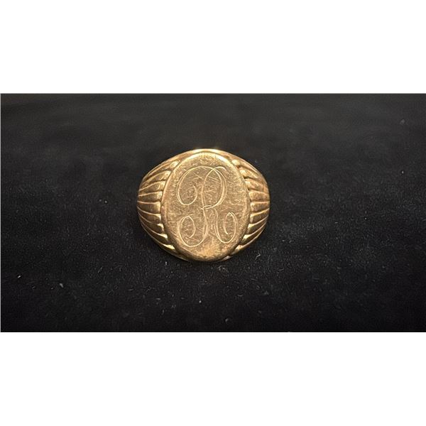 APPROX 10K MENS SIGNET RING (12.2G)