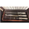 Image 2 : CUTLERY & MORE; NORTHUMBRIA NORMANDY ROSE STERLING SILVER CUTLERY SET WITH CASE & SHEFFIELD CARVING