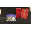 Image 1 : 1973 CANADA SILVER DOLLAR & QEI QUEEN MOTHER COMMEMORATIVE COIN WITH CRYSTAL CLOCK