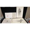 Image 3 : ART FOLIO WITH PRINTS & ORIGINAL ART; ANIMATION SCENES, CARTOON CHARACTERS, FEMALE SKETCHES,