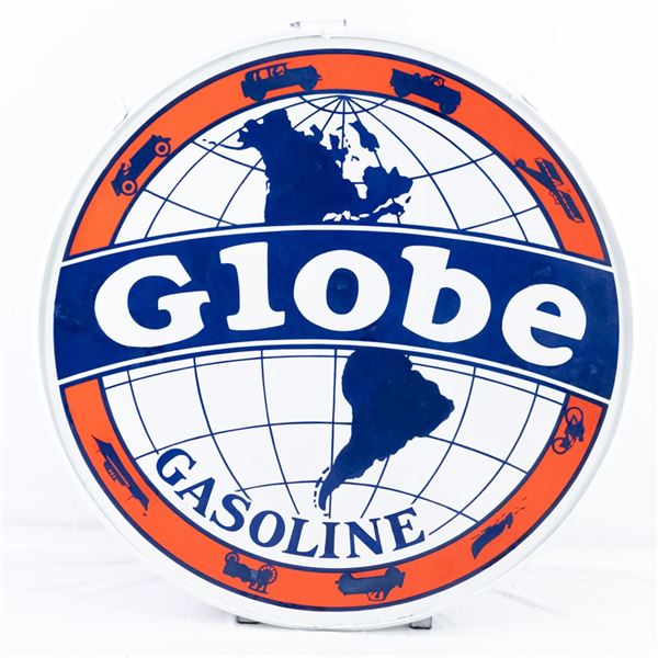 42" Globe Gasoline DSP Porcelain Advertising Sign