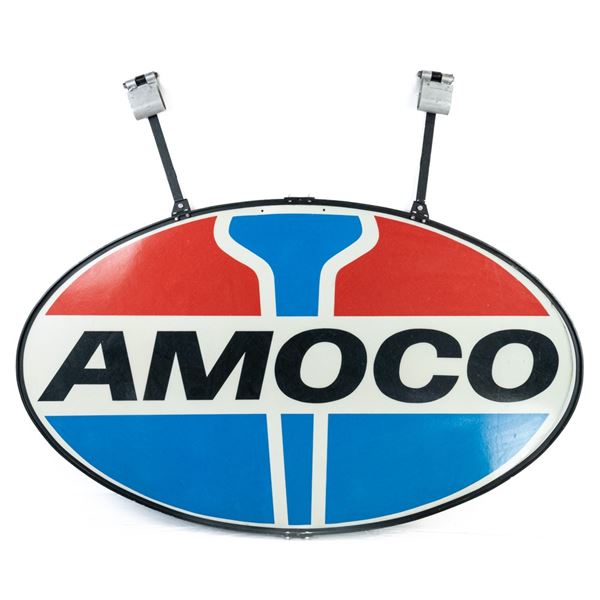 Framed 6' AMOCO Double Sided Advertising Sign