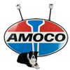 Image 2 : Framed 6' AMOCO Double Sided Advertising Sign
