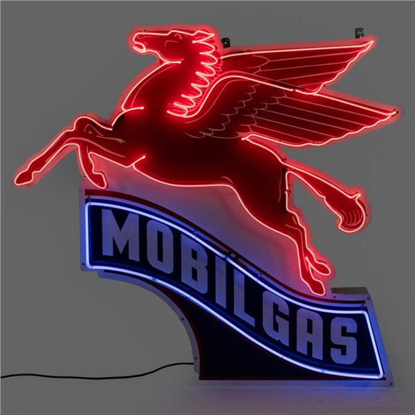 MOBIL GAS Single Sided NEON Advertising Sign