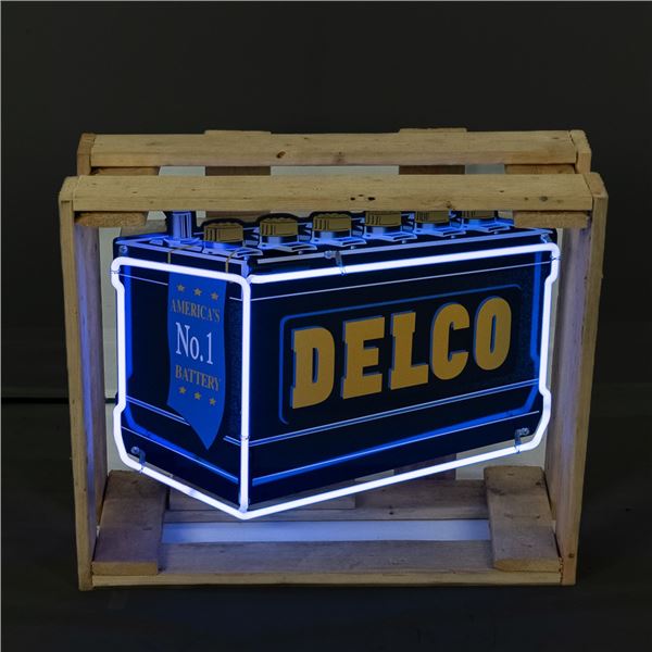 Delco Batteries Advertising Neon Sign