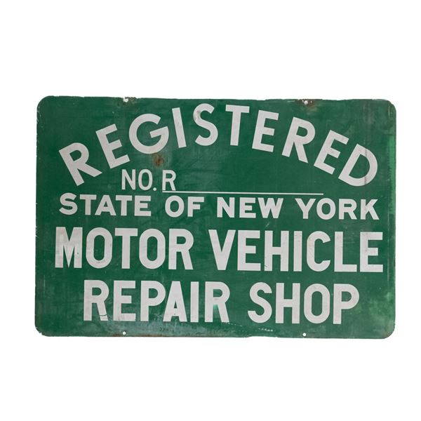 Registered NY Repair Shop DST Advertising Sign