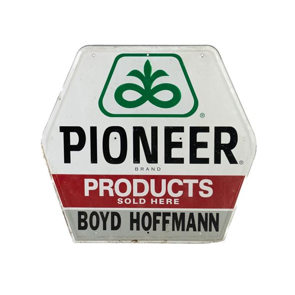 Pioneer Products Embossed SST Advertising Sign