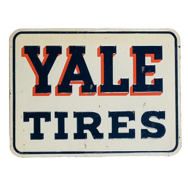 Yale Tires Embossed SST Advertising Sign