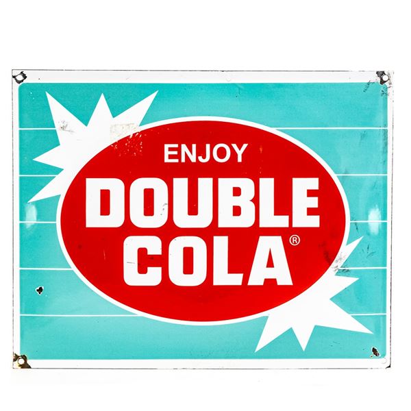 Enjoy Double Cola SSP Porcelain Advertising Sign