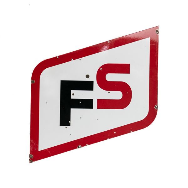 "FS" DSP Porcelain Advertising Sign