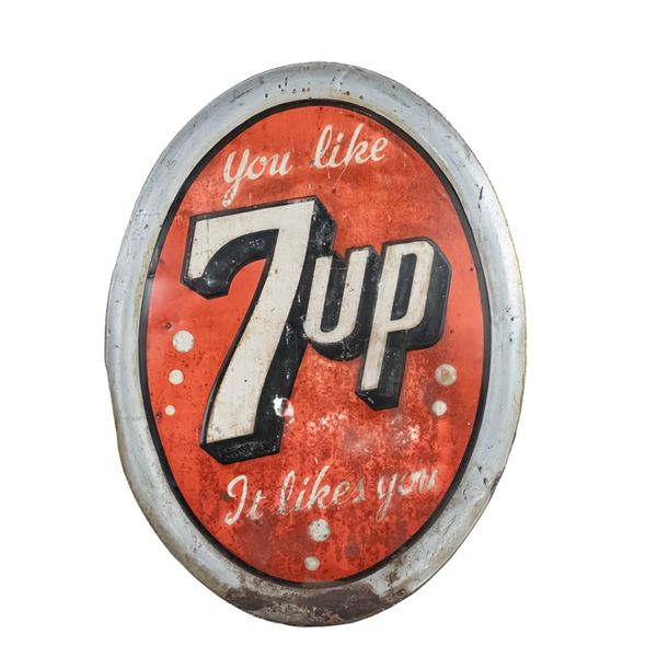 You Like 7-Up, It Likes You SST Advertising Sign