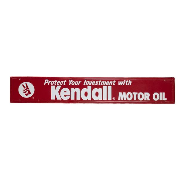 Kendall Motor Oil Embossed SST Advertising Sign